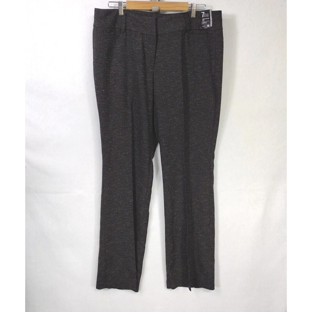 New York & Co Women 16 Tall Dress Pant Gray 7th Avenue Signature Fit Bootcut NWT